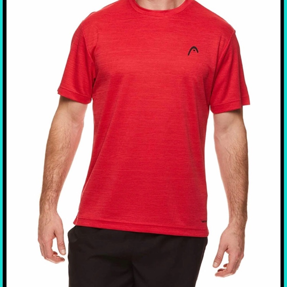 Head Men's T-Shirt L Red Heather Score shortsleeve